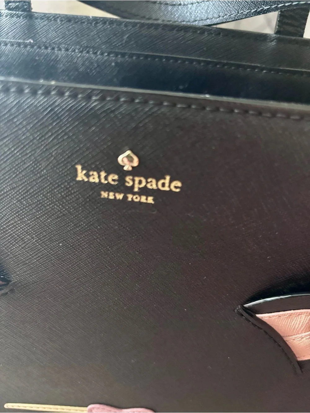 Kate Spade Run Wild Hayden cat face leopard print calf hair Tote with crossbody